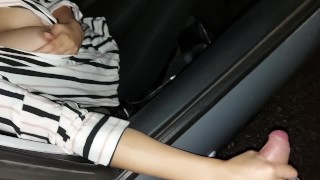 Italian wife left in the car to be lent to a friend and make her drink his cum