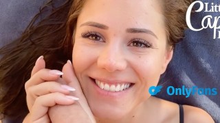 Puffy tits Little Caprice gets a creampie by the pool - foreign person